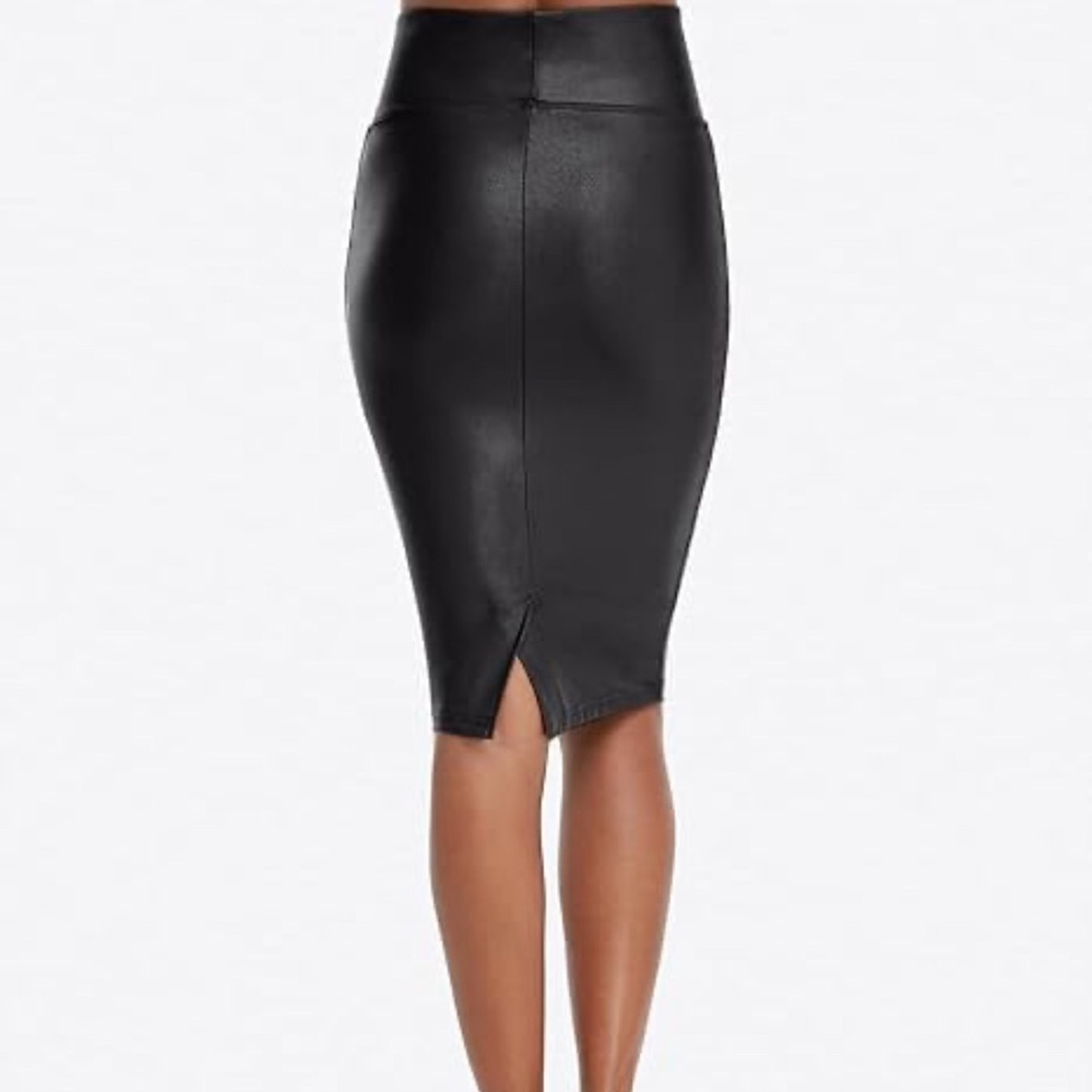 🖤 SPANKS faux leather Black Pencil Skirt